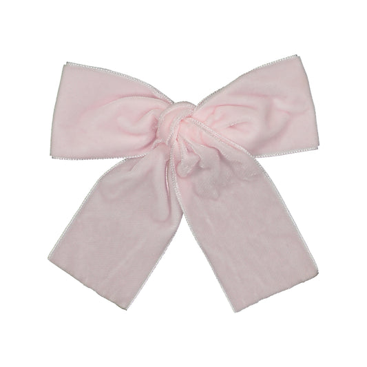 Laço Veludo Cor-de-Rosa Pastel